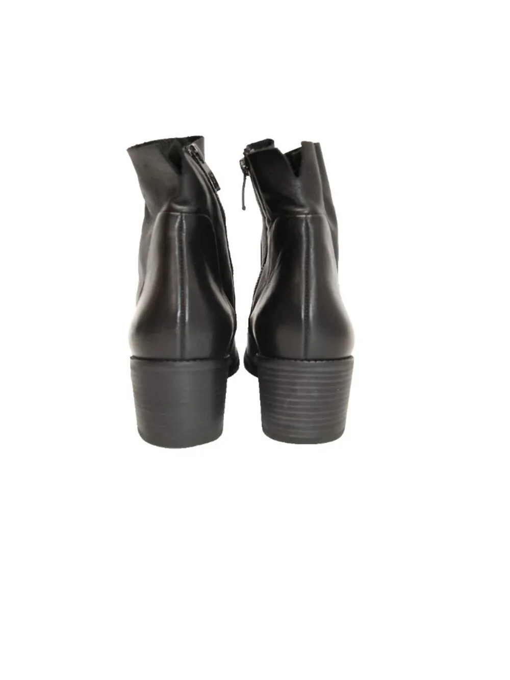 $550 PAUL GREEN SUZETTE BLOCK HEEL BOOTIES BLACK SOFT LEATHER 10.5 US (TF21)